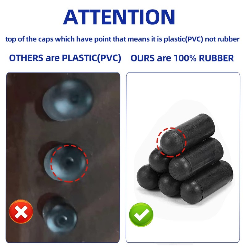 Vacuum Caps Rubber Plug Kit, 165 PCS 14 Size Assorted
