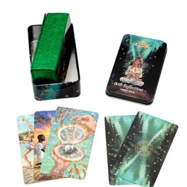 1 box of tarot cards, gold plated tarot cards with paper instructions, divination games, guided tarot card decks, tarot cards enhance intuition and personal growth for beginners and professional