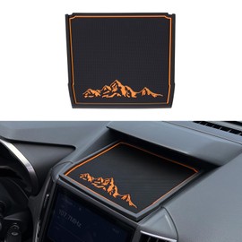 JKCOVER Dashboard Mats Compatible with Subaru Crosstrek/Impreza 2018-2022 2023 and Subaru Forester 2019-2024 Accessories Center Console Liner Mats Inserts Rubber mats （Pattern Orange）