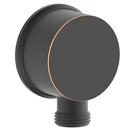 Derengge SA-0045-ORB Round Handheld Shower Wall Supply Elbow, Wall-Mount Hose Connector, without Shower Head and Hose,Oil Rubbed Bronze Finished