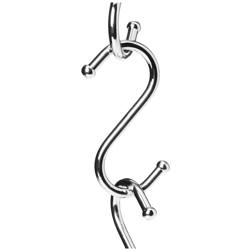 Merriway BH00067 (5 Pcs) Chromed Kitchen S-Hook, 75 mm (3