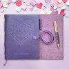 Sovereign-Gear Leather Journal for Women, Handmade Purple Heart Bound Journal