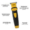 Wahl Lifeproof Rechargeable Trimmer No.09953-1601 for Beards/Mustache/Goatee with Self Sharpening