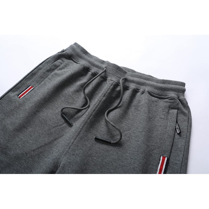 Tansozer Men's Sports Shorts with Zip, Black (black 01)