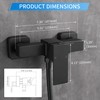 Taplong Matte Black Handheld Shower Head Set, Wall Mount Hand