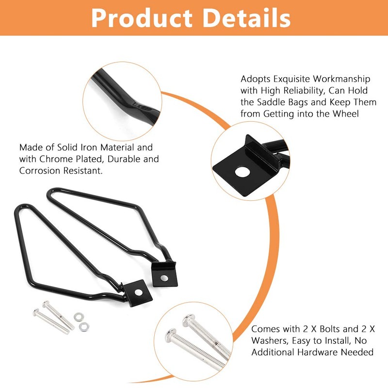 Saddlebags Bracket, 2x Motorcycle Saddlebags Mount Brackets Support for XL883/1200