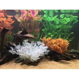 2 Pcs Artificial Green Water Plants, Fish Tank Aquarium Decorations, Made of Soft Plastic
