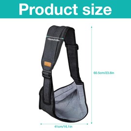 Baby Sling Adjustable Baby Carrier Side Child Carrier Side Baby Carrier for Newborns, Portable Baby Carry Strap, Multifunctional Baby Carrier for Toddlers up to 15 kg (Black)