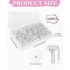 MYGLOAR 100pcs Heart Shaped Push Pins Push Pins Clear 16mm