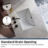 18W" x 13D" Undermount Bathroom Sink, Los Flexi Compact Rectangular
