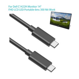 For Dell USB Cable Cord For Dell C1422H Monitor 14" FHD LCD LED Portable 6ms 300 Nit Work