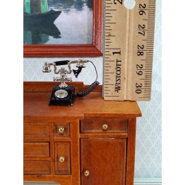 Town Square Miniatures Dollhouse Telephone Vintage Style 1890s - 1920s 1:12 Scale Miniature Phone