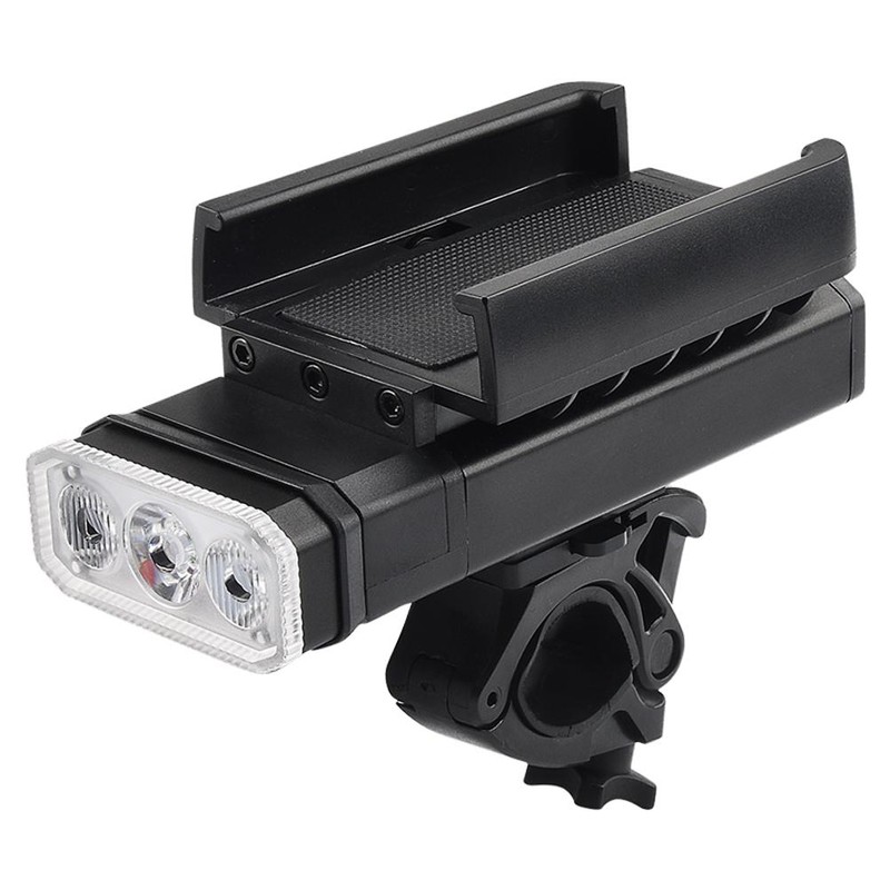 Bike Light 3LED USB Rechargeable Rotatable Headlight with Power Display