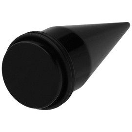 PIERCINGLINE Acrylic Stretcher | Black | Piercing Ear Expander | Choice of Sizes, Acrylic, Without Stone