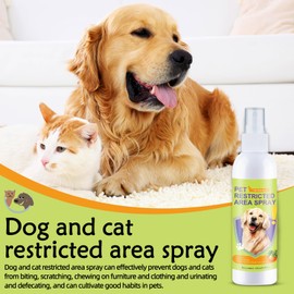Cat deterrent spray for peeing, training spray for poop, dog corrector spray, Effective dog repellent spray for furniture, Shoe, Indoor & Outdoor Safe for Pet, Alcohol Free/Non-Toxic, 4 oz / 120 mL