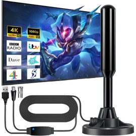 2025 TV Antenna for Local Channels,HD Antenna for Smart TV Up to 750+ Miles Range,TV Antenna Indoor for 4K 1080P TV,Digital Antenna Outdoor 25ft Coaxial Cable