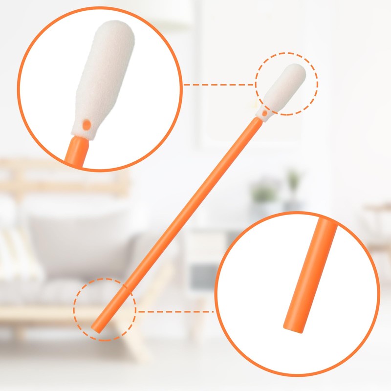 Wellgler's 3.65'' Lint Free Foam Cleaning Swabs,Multi-Purpose Detailing Foam Tip