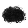 Ipetboom Real Human Hair Bun Wig Curl Extensions Black Hair
