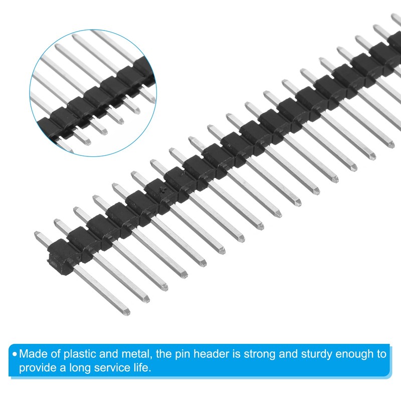 PATIKIL DIP Pin Header Single Row 40P 14mm Length Copper