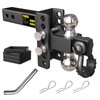TIROL 2 Inch Adjustable Trailer Hitch Receiver with Shackle -