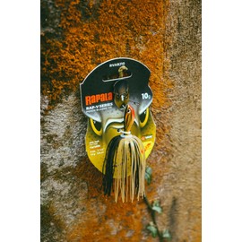 Rapala - Rep -v Fishing Bait Bass Bladed Jig Clook (Wismuth) - Bait Free Water Draw - Variable Swimming Depth - Size 8 cm / 15g - Made in Estonia - Gold