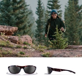 Zeal Optics Women's Salida Oval Sunglasses, Gloss Smoke Tortoise/Polarized Dark Grey Lens, Small