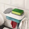 2 in 1 Kitchen Sink Dish Soap Dispenser Sponge Holder