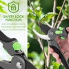 2 Pcs Pruning Shear Sturdy Steel Hand Pruner with Ergonomic
