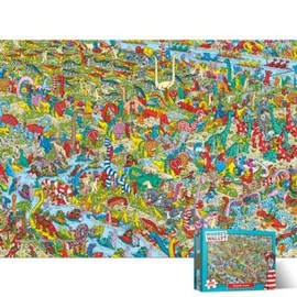 (Hot Tracks) 1000-Piece Jigsaw Puzzle Where's Wally? Juracie Park AL3304 / (핫트랙스)1000피스 직소퍼즐 월리를 찾아서 쥬라키파크 AL3304