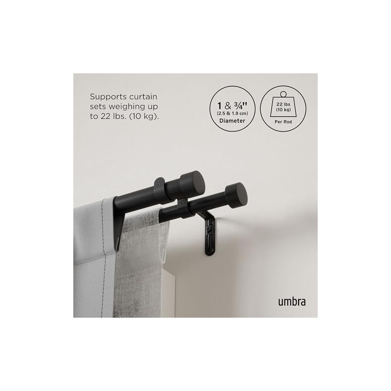 Umbra Cappa Cortinero Doble Ajustable