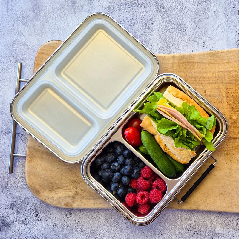 EcoCocoon Bento Lunch Boxes - 2 Compartment, Limoncello