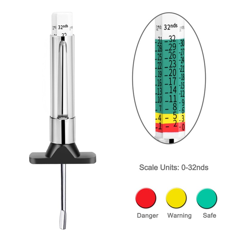 GODESON 88702 Smart Color Coded Tire Tread Depth Gauge 2