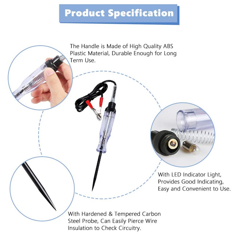 6V/24V Electrical Circuit Tester, Car Circuit Tester Screwdriver Electrical Circuit