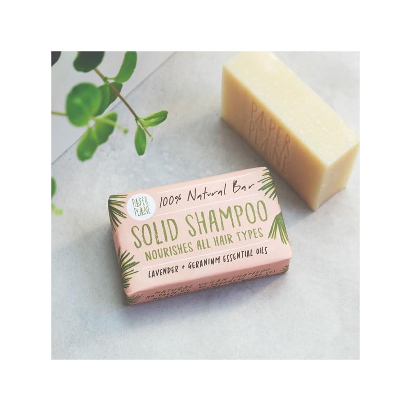 Lavender and Geranium 100% Natural Vegan Plastic-free Solid Shampoo