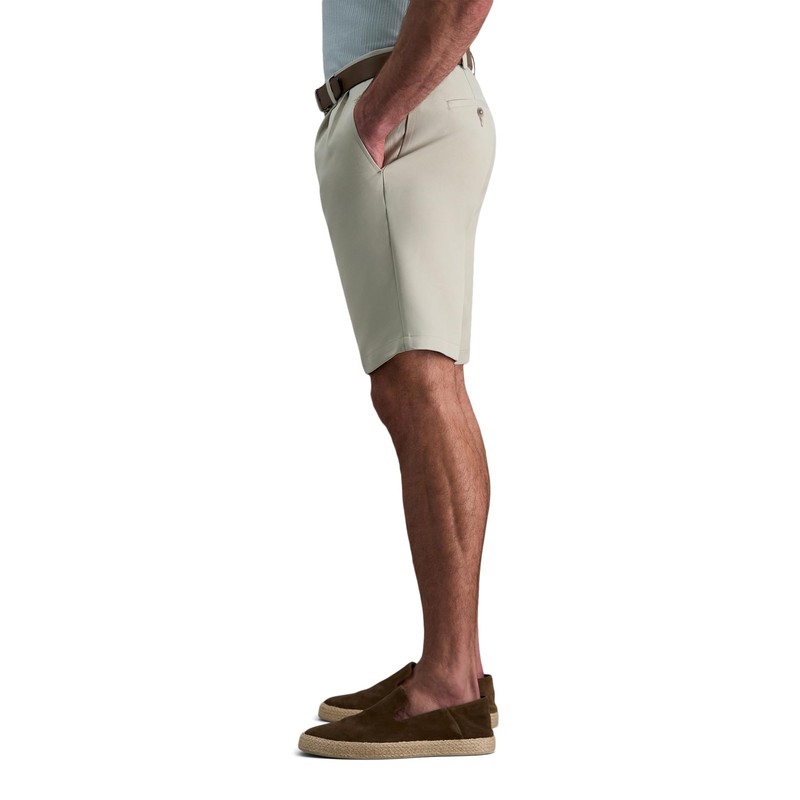 Haggar Cool 18 Pantalón con Pliegue Delantero Corto y Cintura