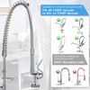 Pre Rinse Spray Valve with Stainless Hose 44inch Flexible Commercial