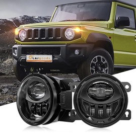 Largoods Jimny Fog Lamp JB23W/64/43W/74 White 6000K High Brightness Genuine Replacement 2500LM LED Fog Light Unit Easy Installation Waterproof For Suzuki Jimny JB Series LED Fog Left and Right Set