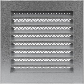8" x 8" Inch Square Galvanized Steel Ventilation Grille with Metal Mesh (Duct 8" x 8" / Grille 10" x 10") HVAC. Heating, Cooling and Ventilation Applications. Outdoor Vent Cover.