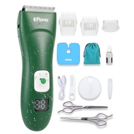 ENSSU Baby Hair Clippers, Cordless Hair Clipper for Kids with LED Display, Baby Hair Cutting Kit with Skin-Safe Blade, Waterproof Hair Trimmer for Children/Toddler, Rechargeable& an Hour Quick Charger