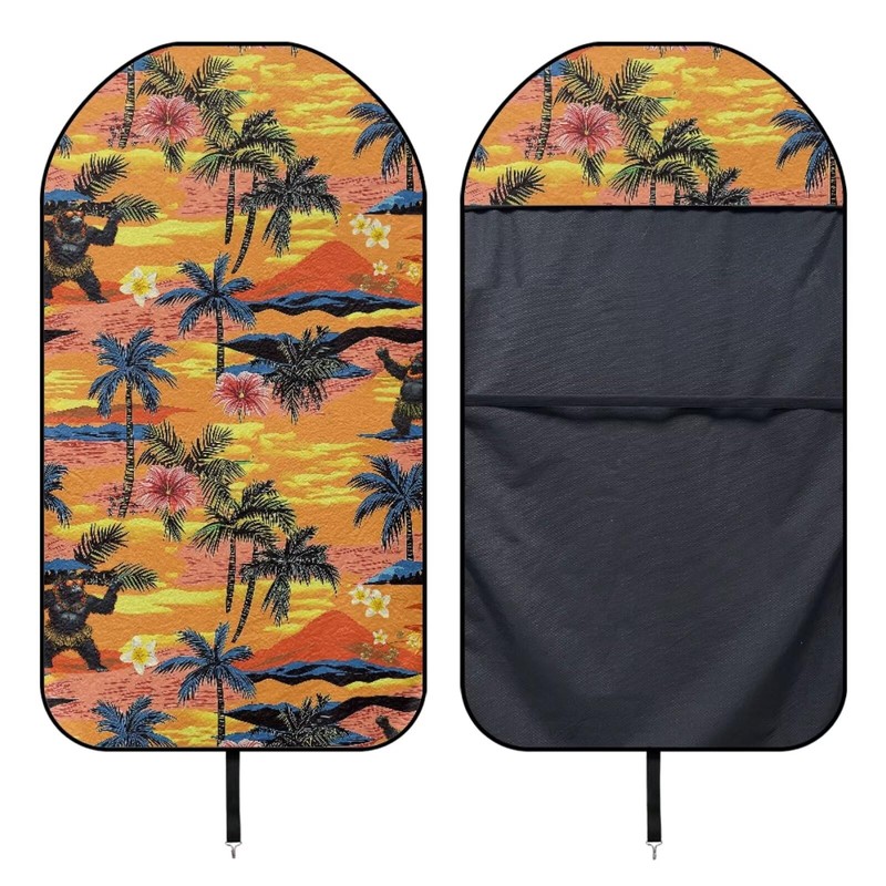 JOAIFO Front Seat Covers for Cars, Hawaii Palm Tree Bucket