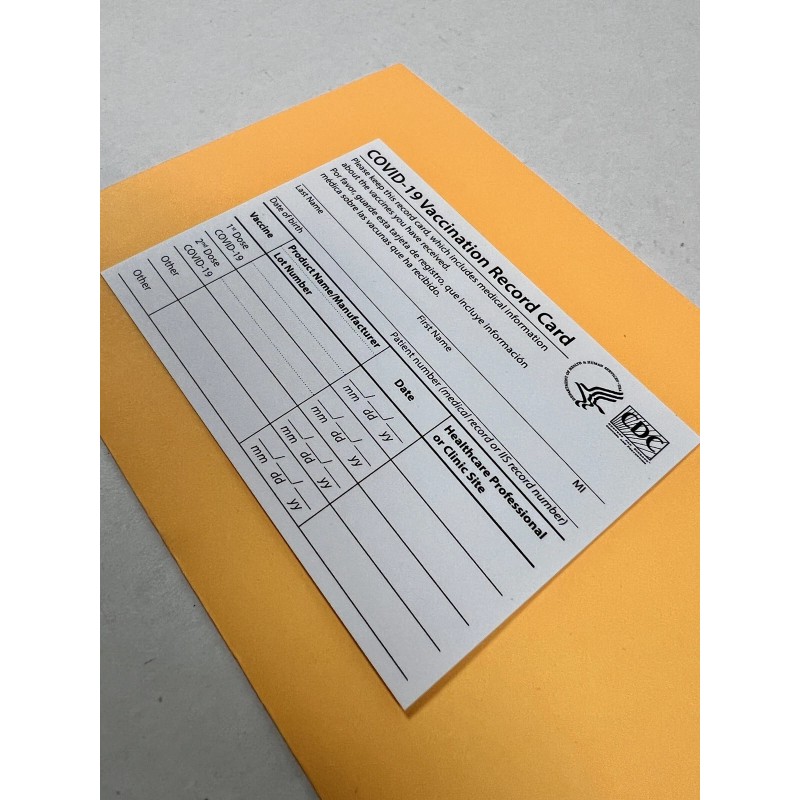 CDC COVID-19 Vaccination Blank Card Collector Use Only FREE SHIPPING