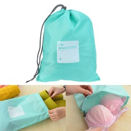 LIOOBO Drawstring Bag, Nylon, Storage Bag, Lightweight, Waterproof, Small Items, Foldable, For Travel, Business Trips, Set of 4