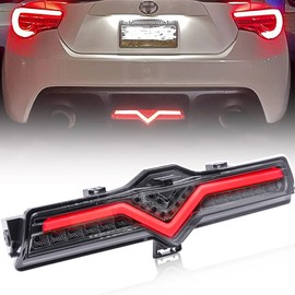 NJSBYL GT86/FR-S/BRZ Red LED Rear Brake Fog Light for 2013-2016 Scion FR-S, 2013-2020 Subar.u BRZ, 2013-2020 Toyoto 86 White LED Backup Reversing Lights Smoked Lens Reverse Lights Taillights