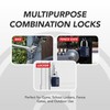 4 Digit Combination Locks 2 Pack - Weatherproof Padlock with