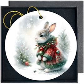 Rabbit Ornaments for Christmas Tree, Rabbit Christmas Ornament, Rabbit Gifts for Women, Rabbit Decor, Christmas Tree Ornaments, Christmas Decorative Hanging Ornament