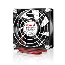 Wathai 80mm x 25mm DC Brushless Cooling Fan 12V 2Pin High Performance Dual Ball Bearing Computer Fan for Desktop, Laptop, Refrigerator