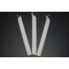 Set of 3 White Blacklight Reactive Drip Candles