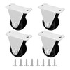 PDETVEO 4 Pack 1 Inch Heavy Duty Caster Wheels, Rigid