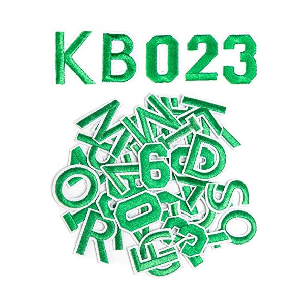 TACVEL 72 Pieces Iron on Letters and Numbers Patches, Embroidered