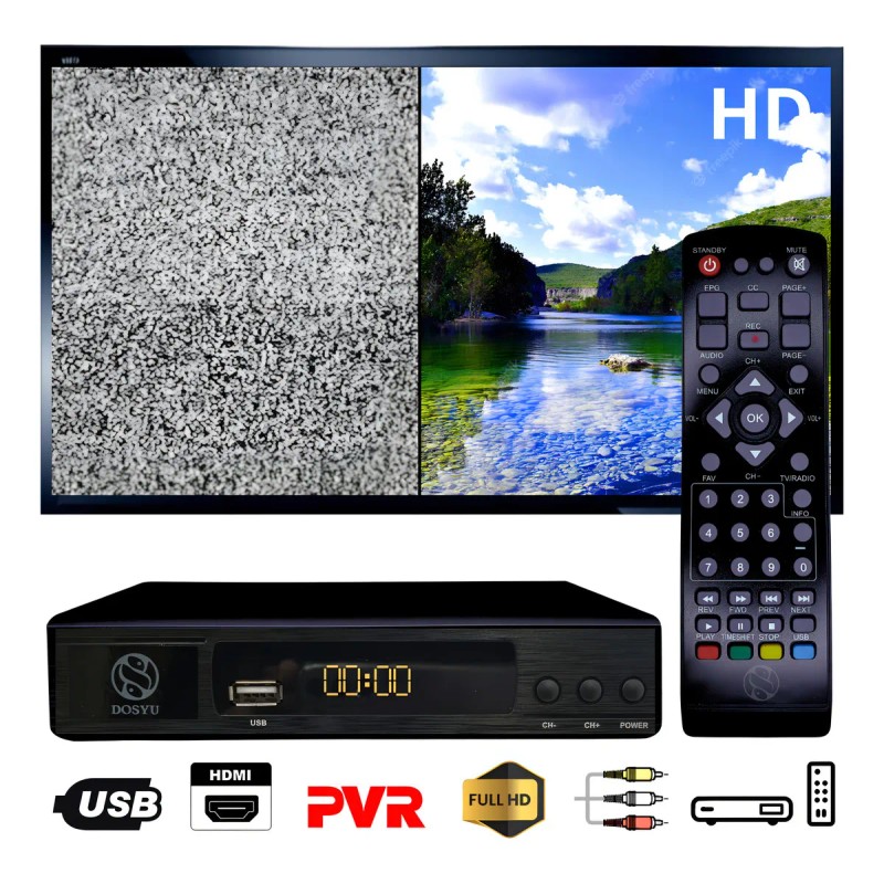 Decodificador Tv Convertidor Digital Full Hd 1080p Señal Analoga A